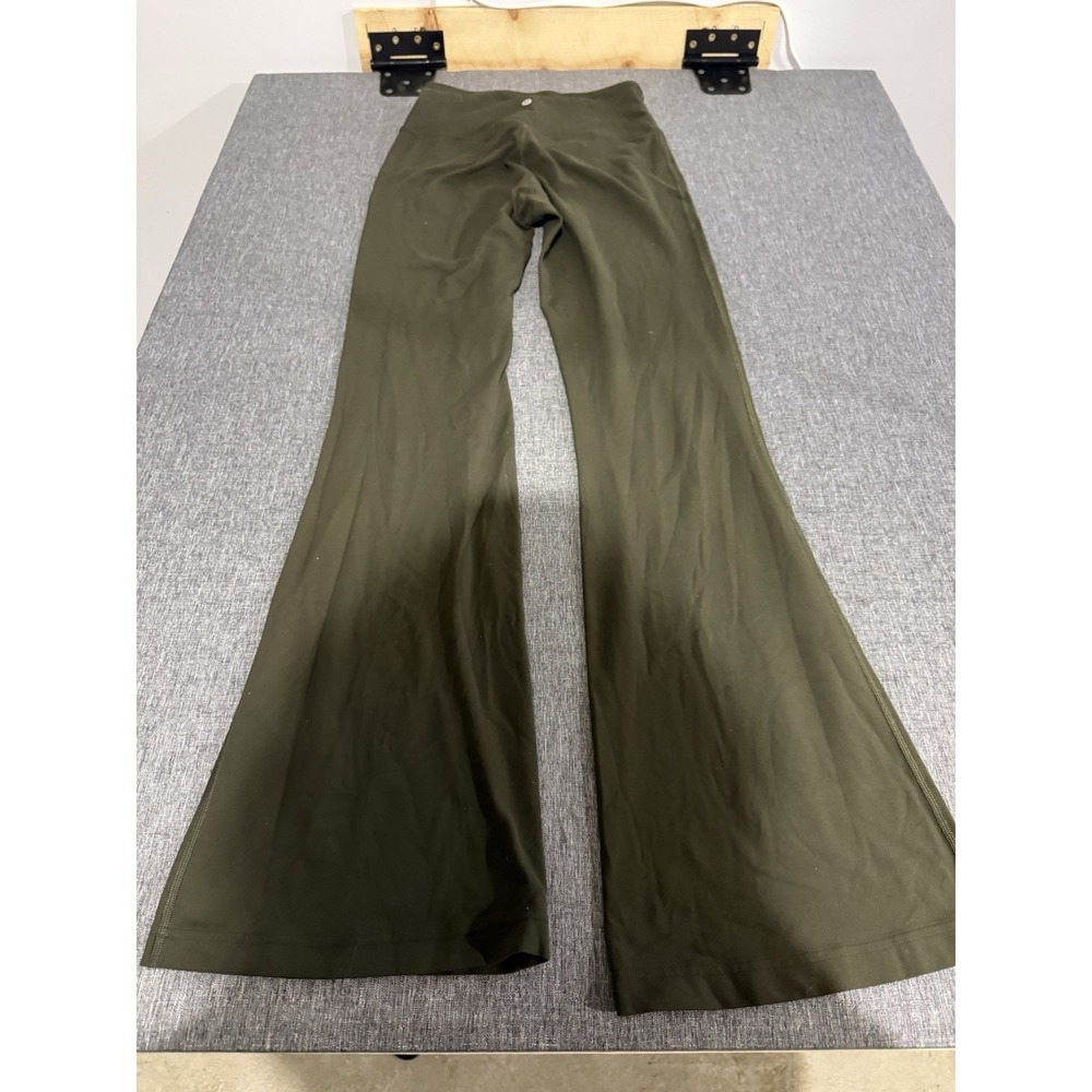 Lululemon Women's High Rise Flare Yoga Pants Olive Green Align Material Sz 6 - Picture 11 of 11